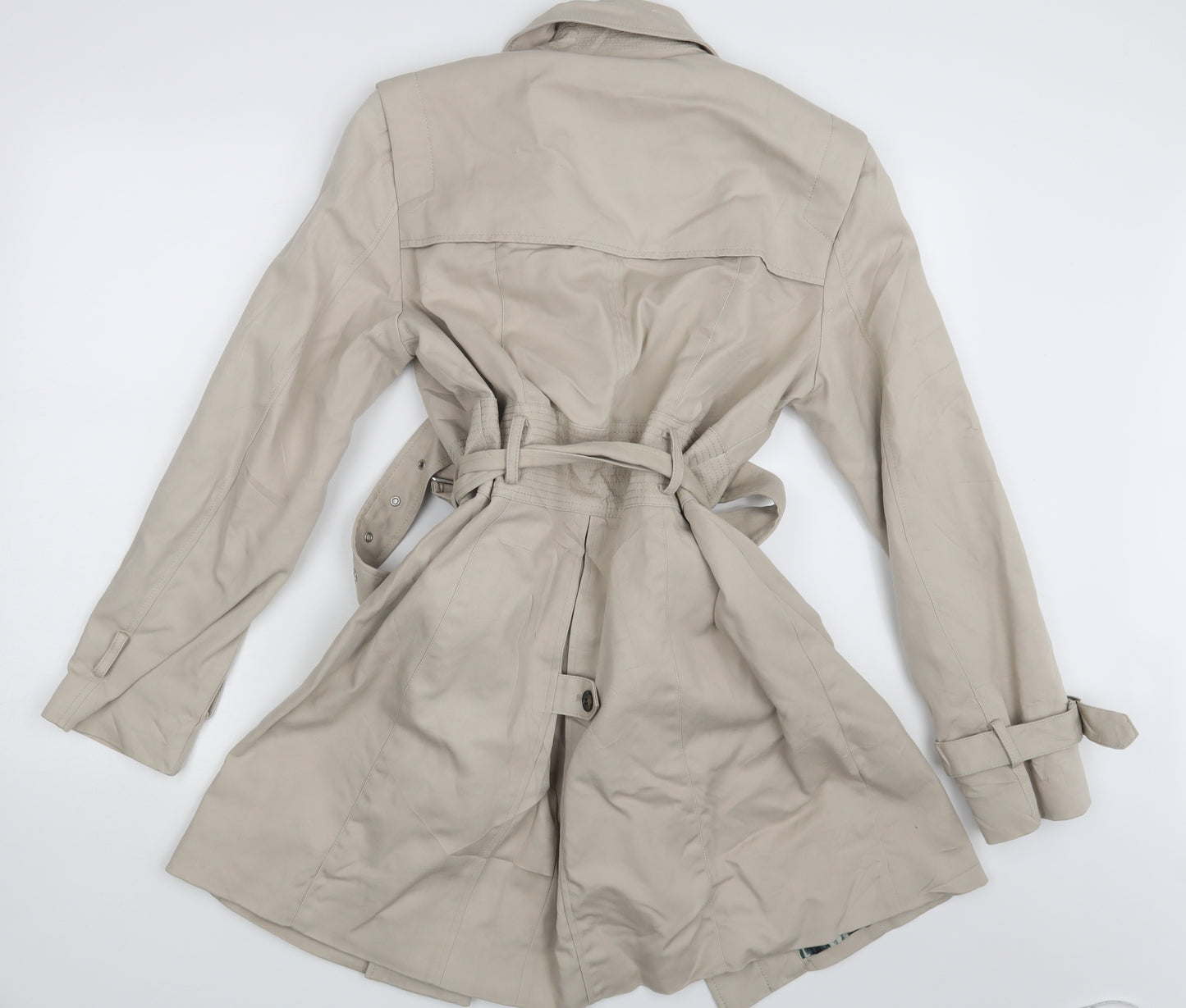 Kenneth Cole Womens Beige   Trench Coat Coat One Size