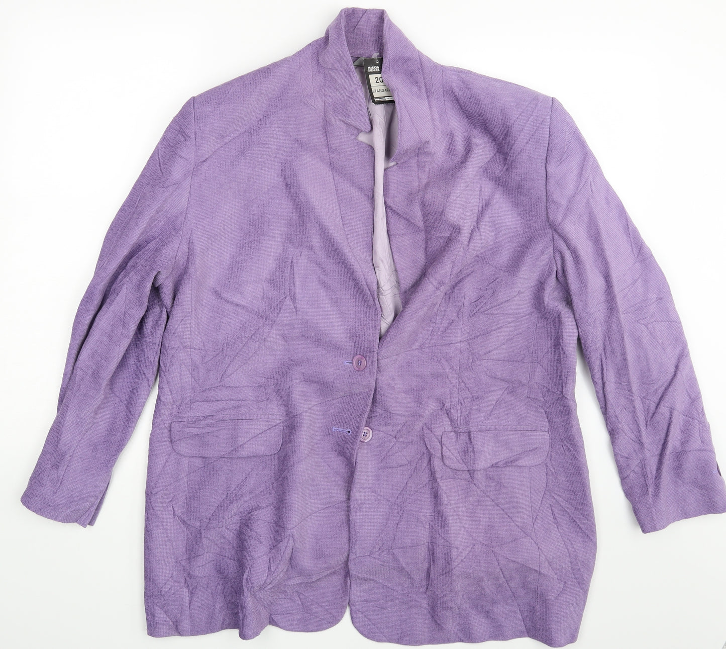 M&S Womens Purple   Jacket Blazer Size 20