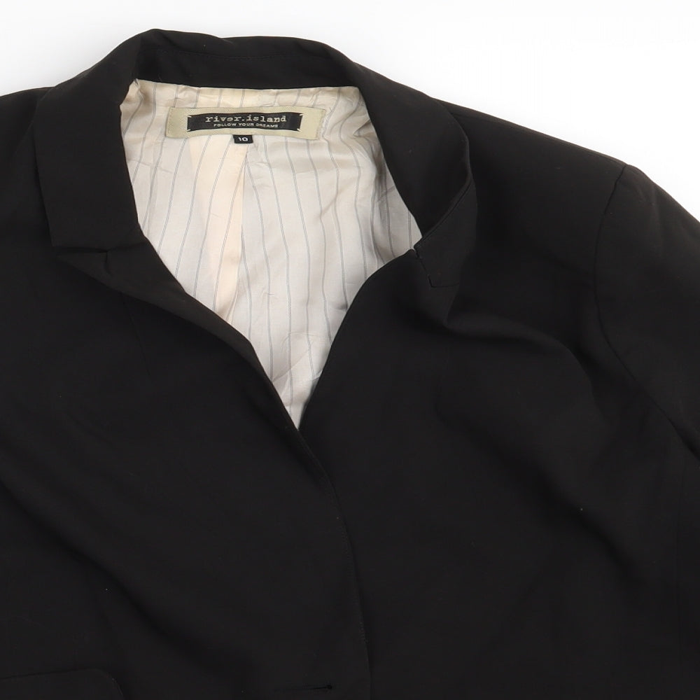 River Island Womens Black   Jacket Blazer Size 10