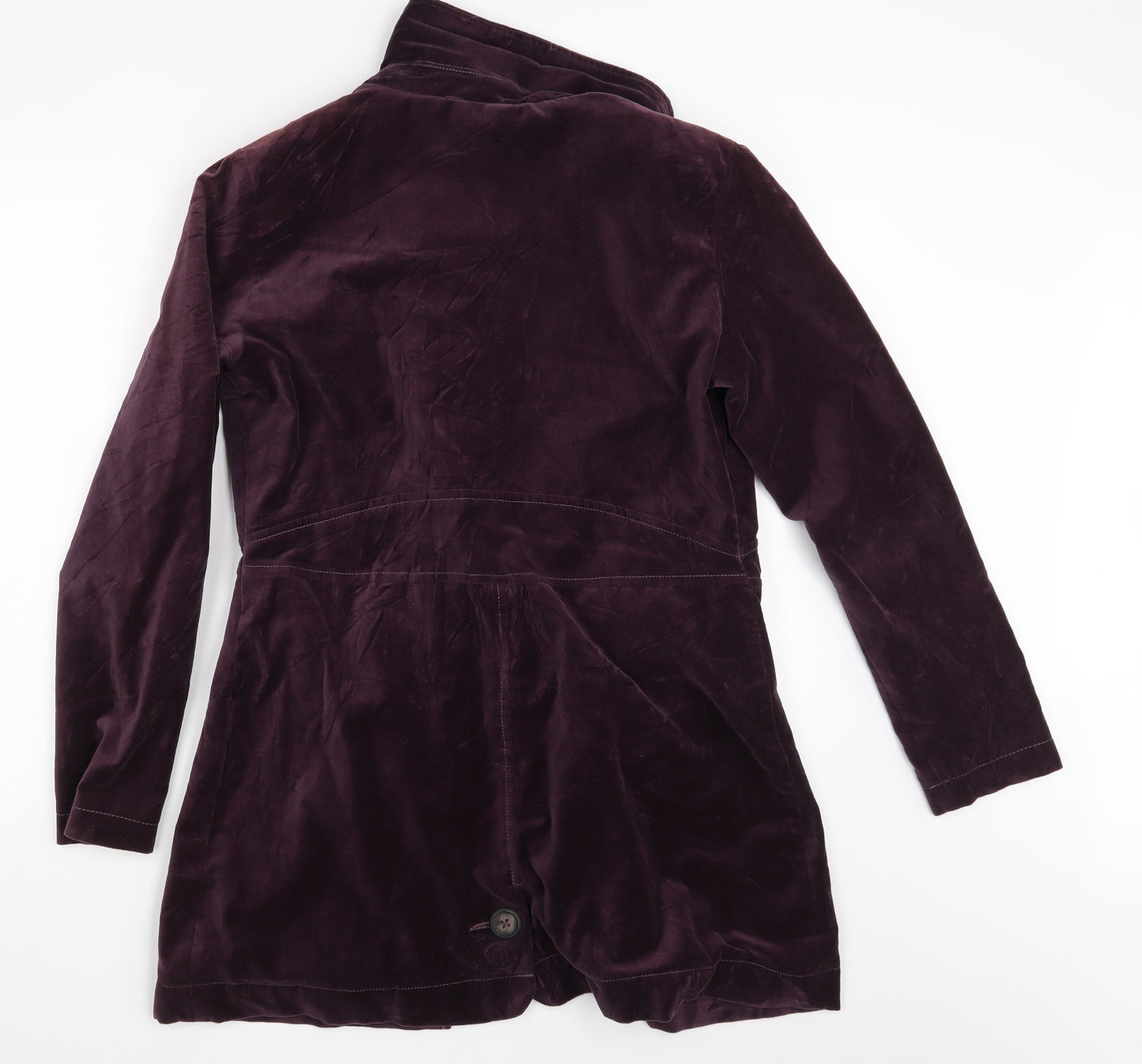 Weird Fish Womens Purple   Overcoat Coat Size 10