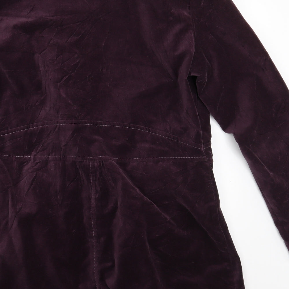 Weird Fish Womens Purple   Overcoat Coat Size 10