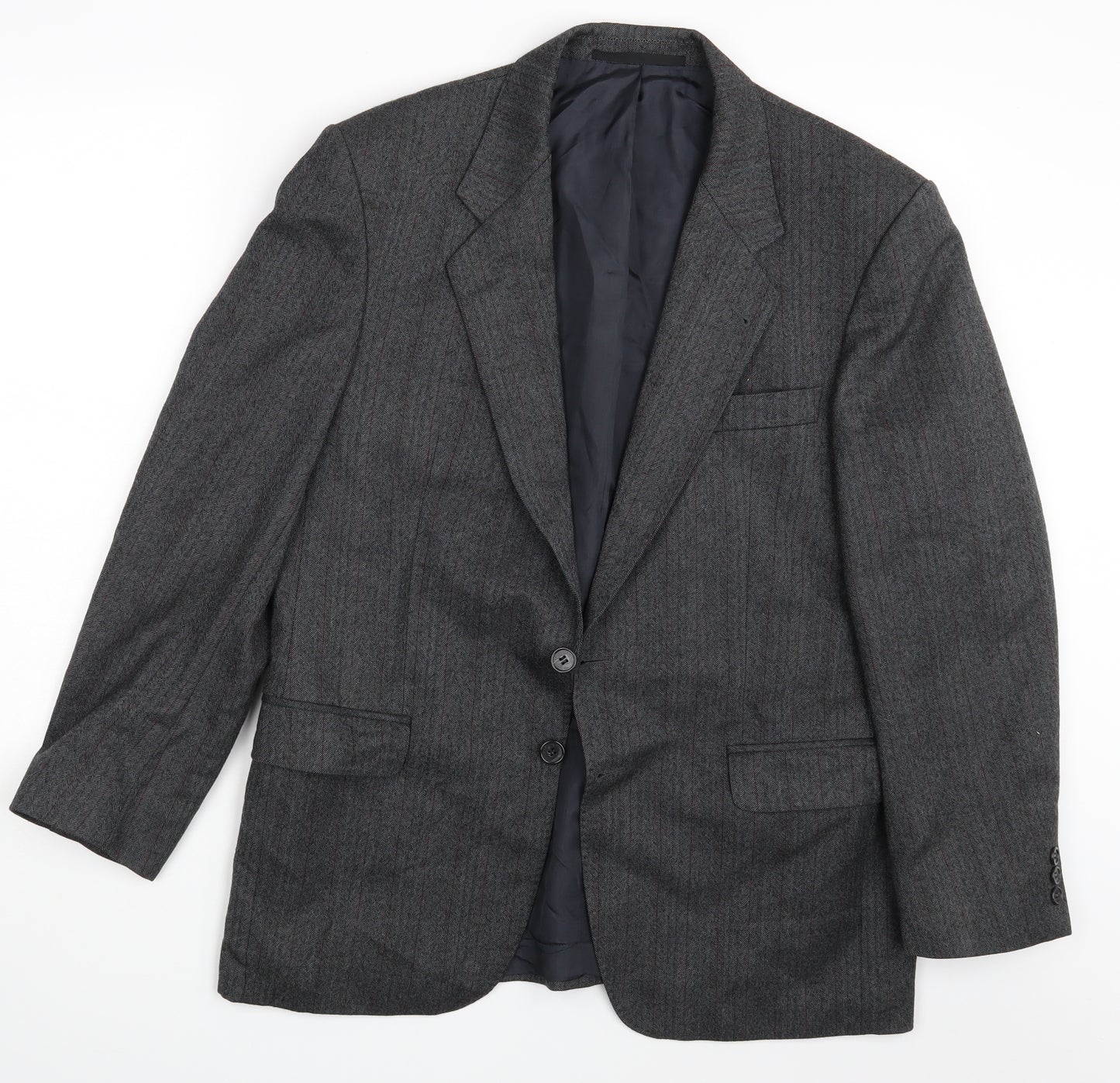 Westbury Mens Grey Check  Jacket Suit Jacket Size S