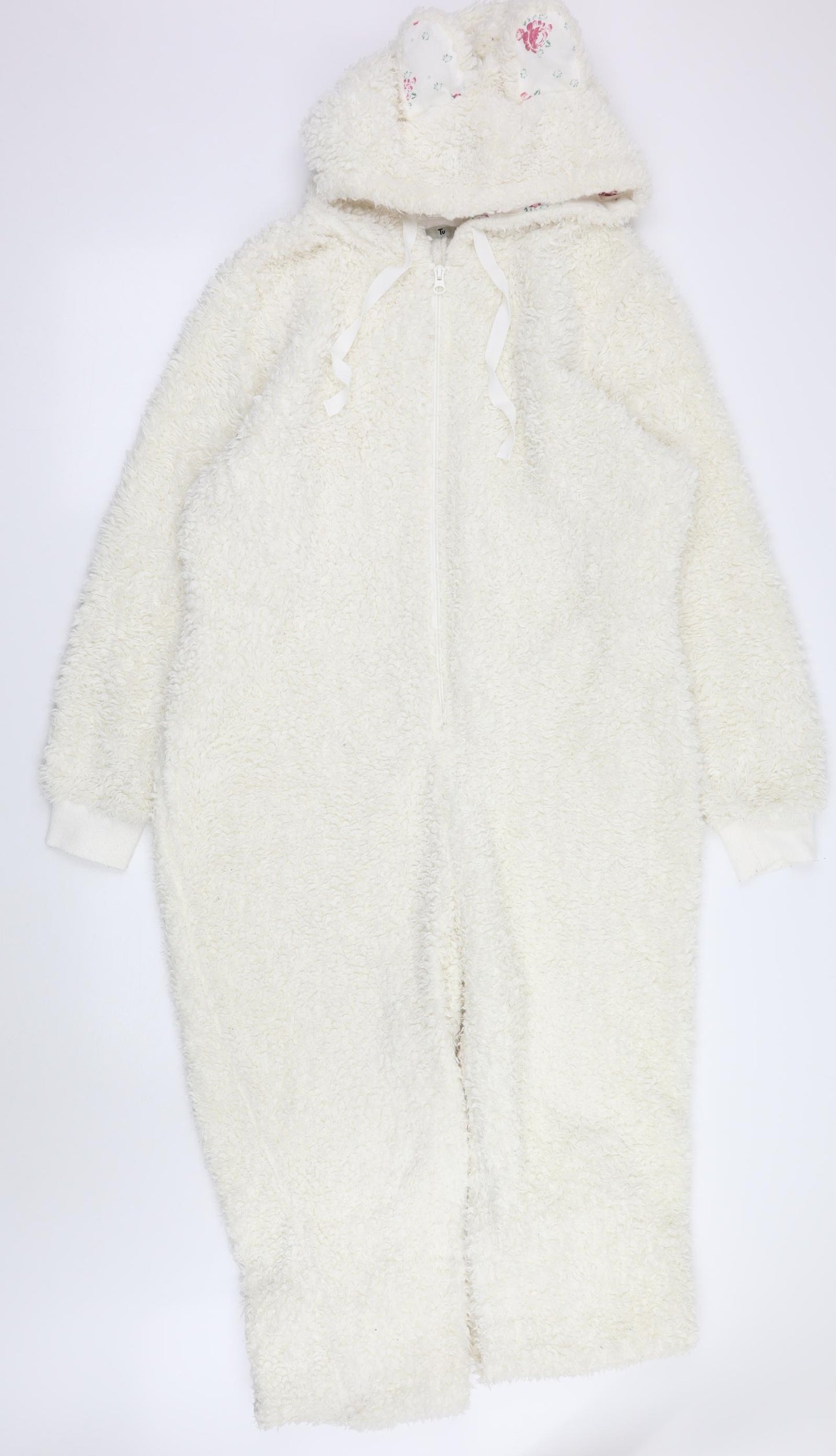 TU Womens Ivory Solid Microfibre Top One Piece Size M