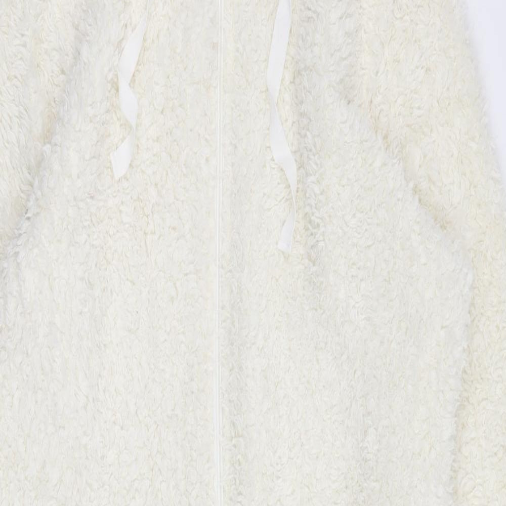 TU Womens Ivory Solid Microfibre Top One Piece Size M