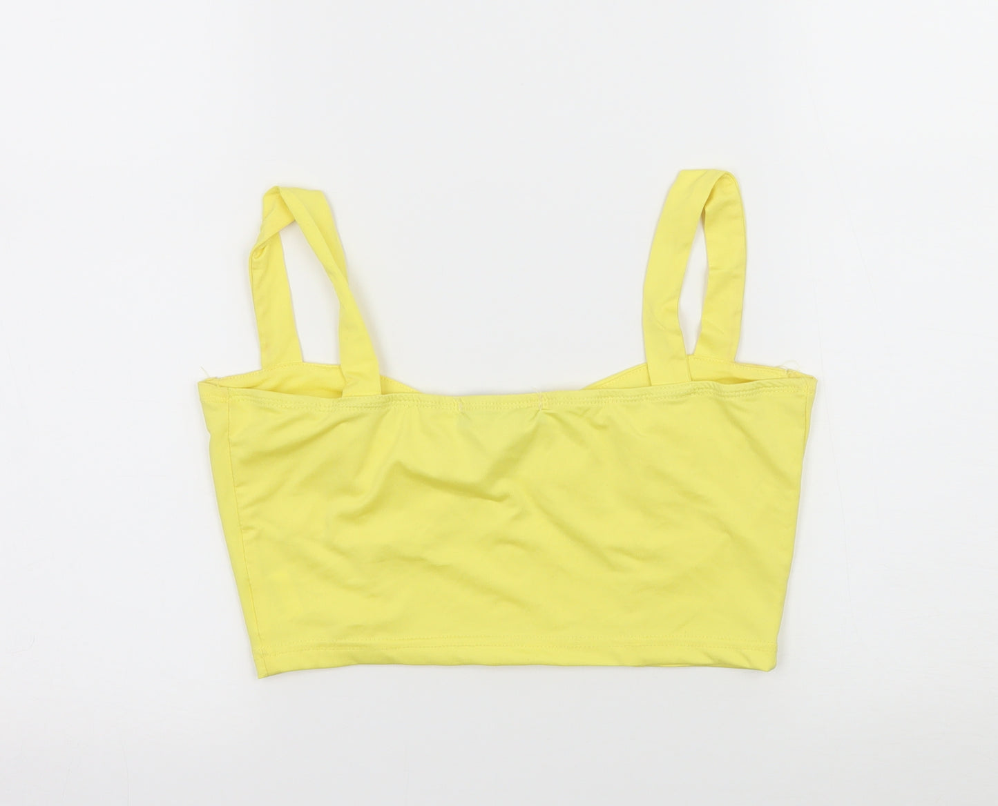 Missy Empire Womens Yellow  Jersey Basic Tank Size L