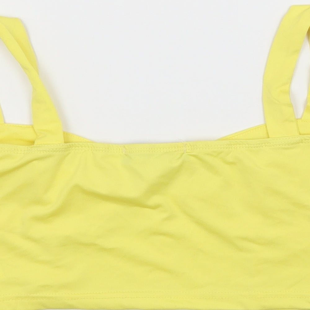 Missy Empire Womens Yellow  Jersey Basic Tank Size L