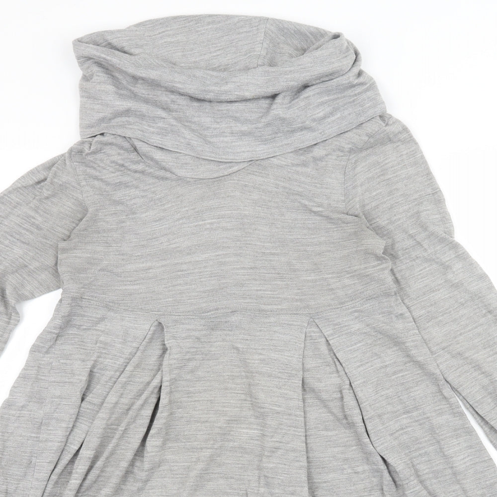 H&M Womens Grey  Jersey T-Shirt Dress  Size 8