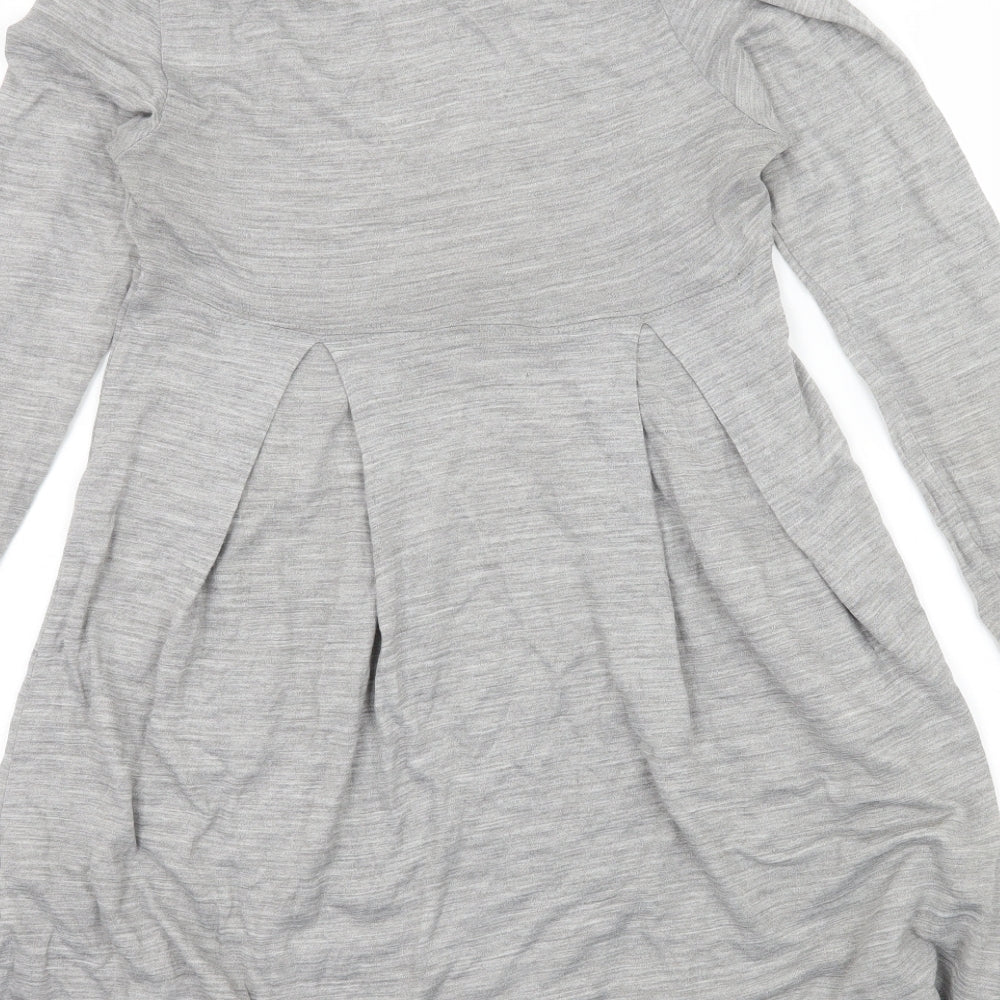 H&M Womens Grey  Jersey T-Shirt Dress  Size 8