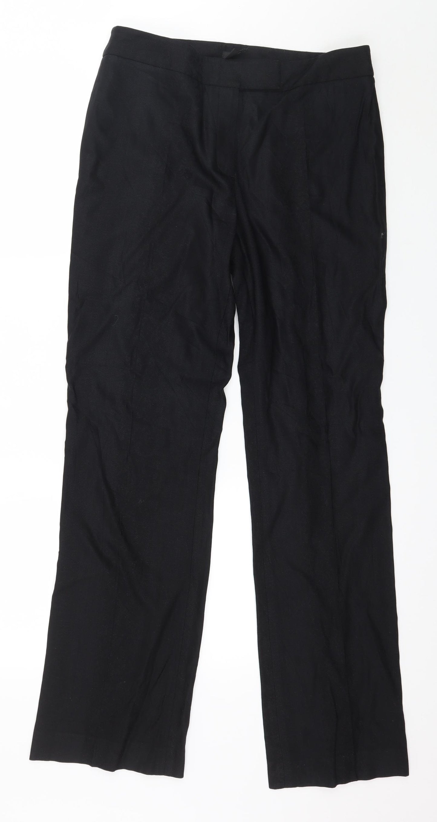Marks and Spencer Womens Black   Trousers  Size 10 L32 in