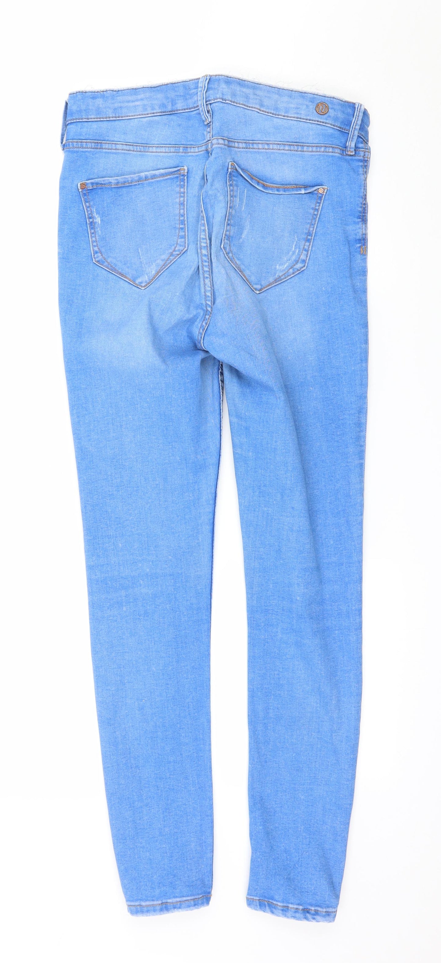 River Island Womens Blue  Denim Skinny Jeans Size 12 L28 in