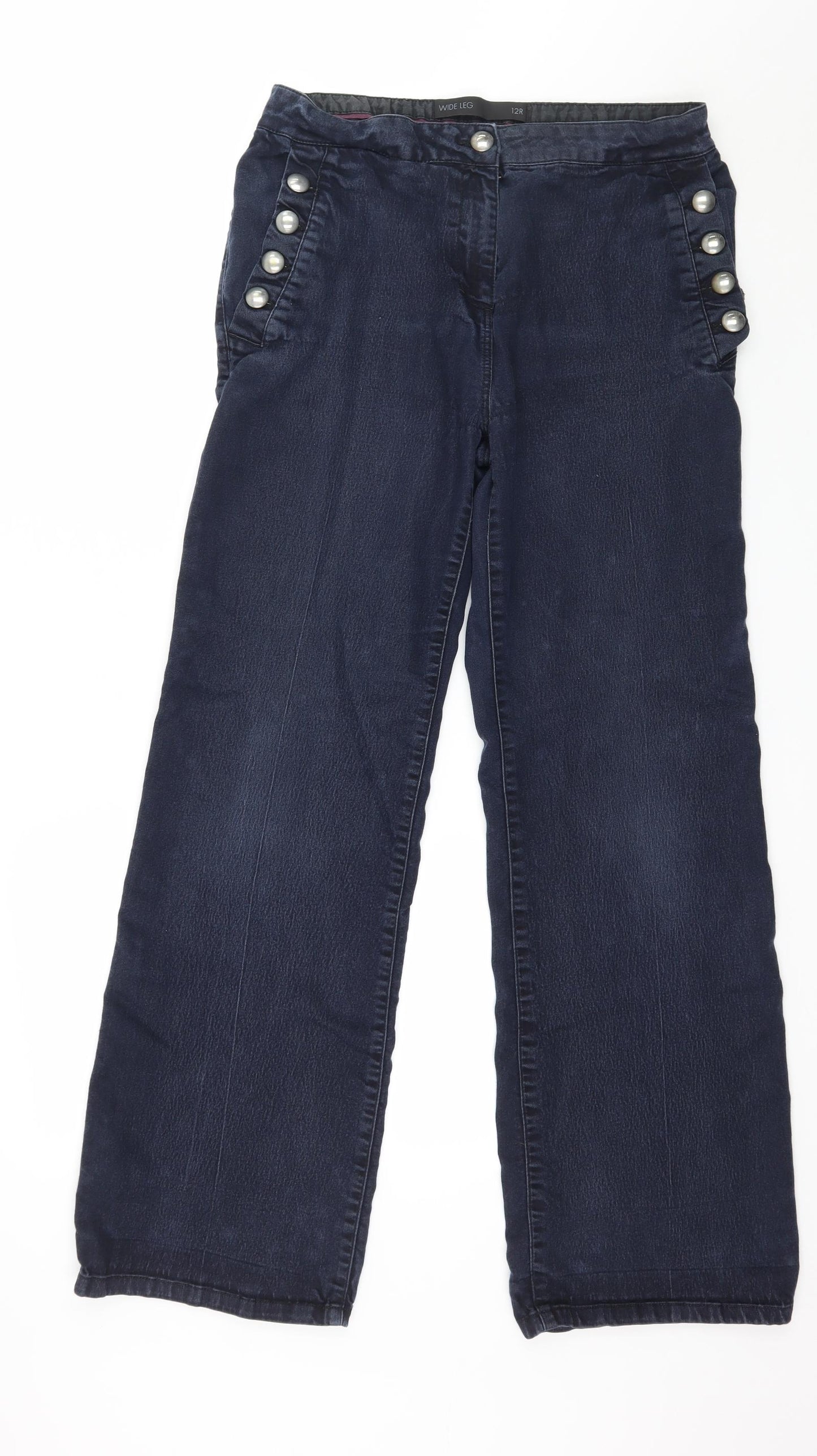 NEXT Womens Blue  Denim Straight Jeans Size 12 L30 in