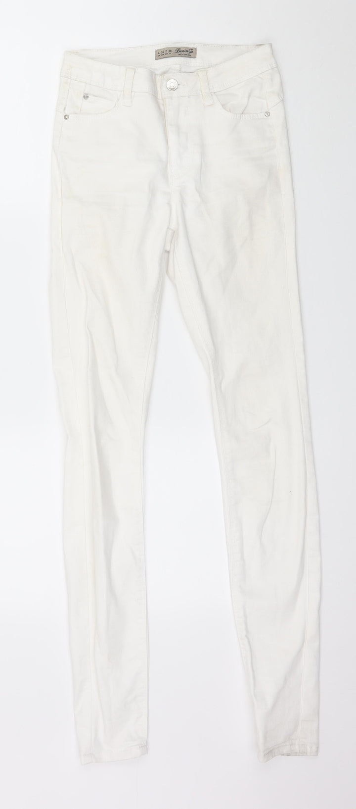 Denim & Co. Womens White Denim Skinny Jeans Size 6 L30 in