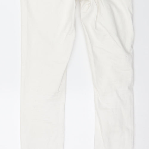 Denim & Co. Womens White  Denim Skinny Jeans Size 6 L30 in