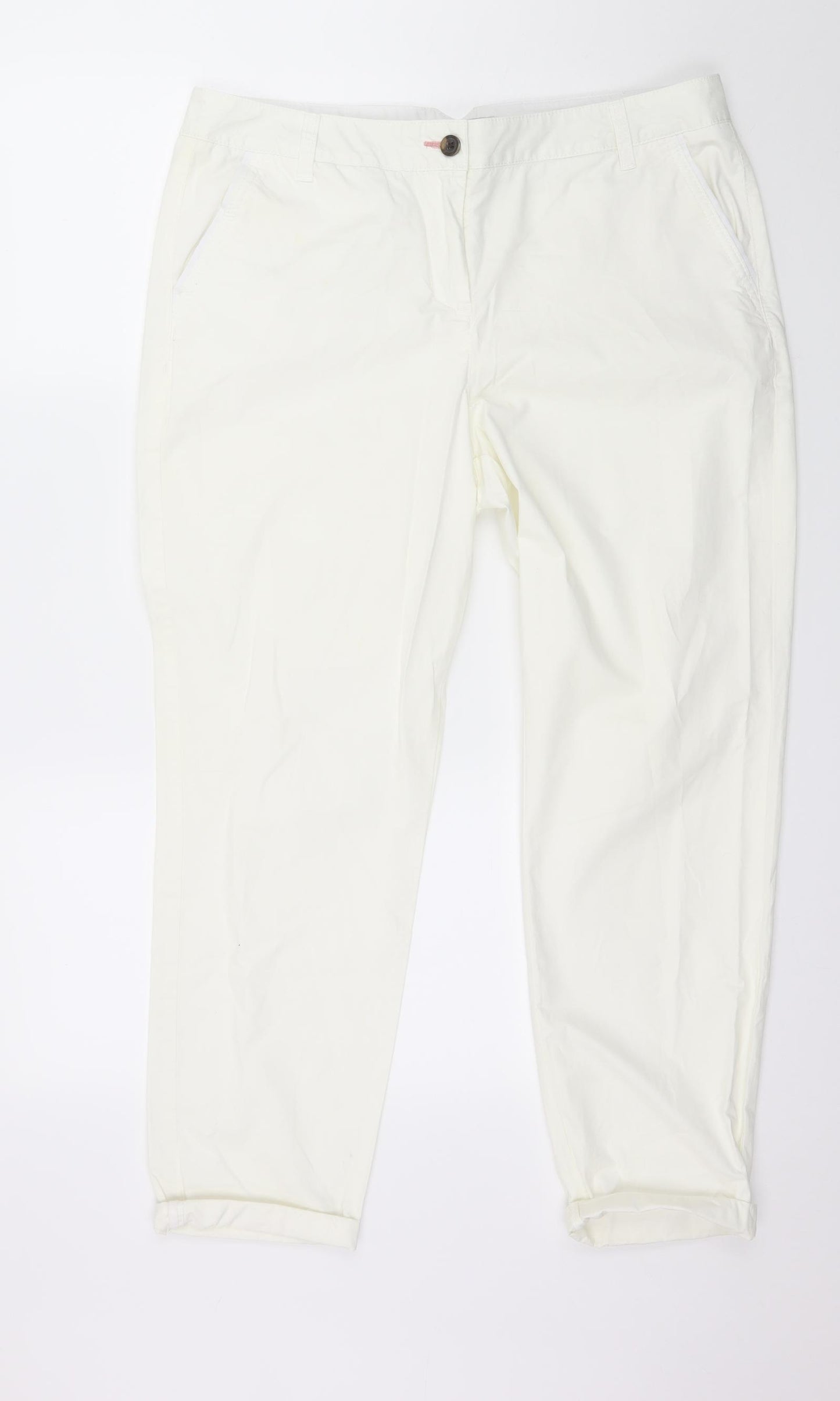 NEXT Womens Ivory   Trousers  Size 14 L26 in