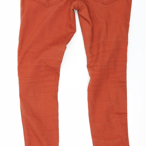 Candy Couture Girls Orange  Denim Skinny Jeans Size 13 Years