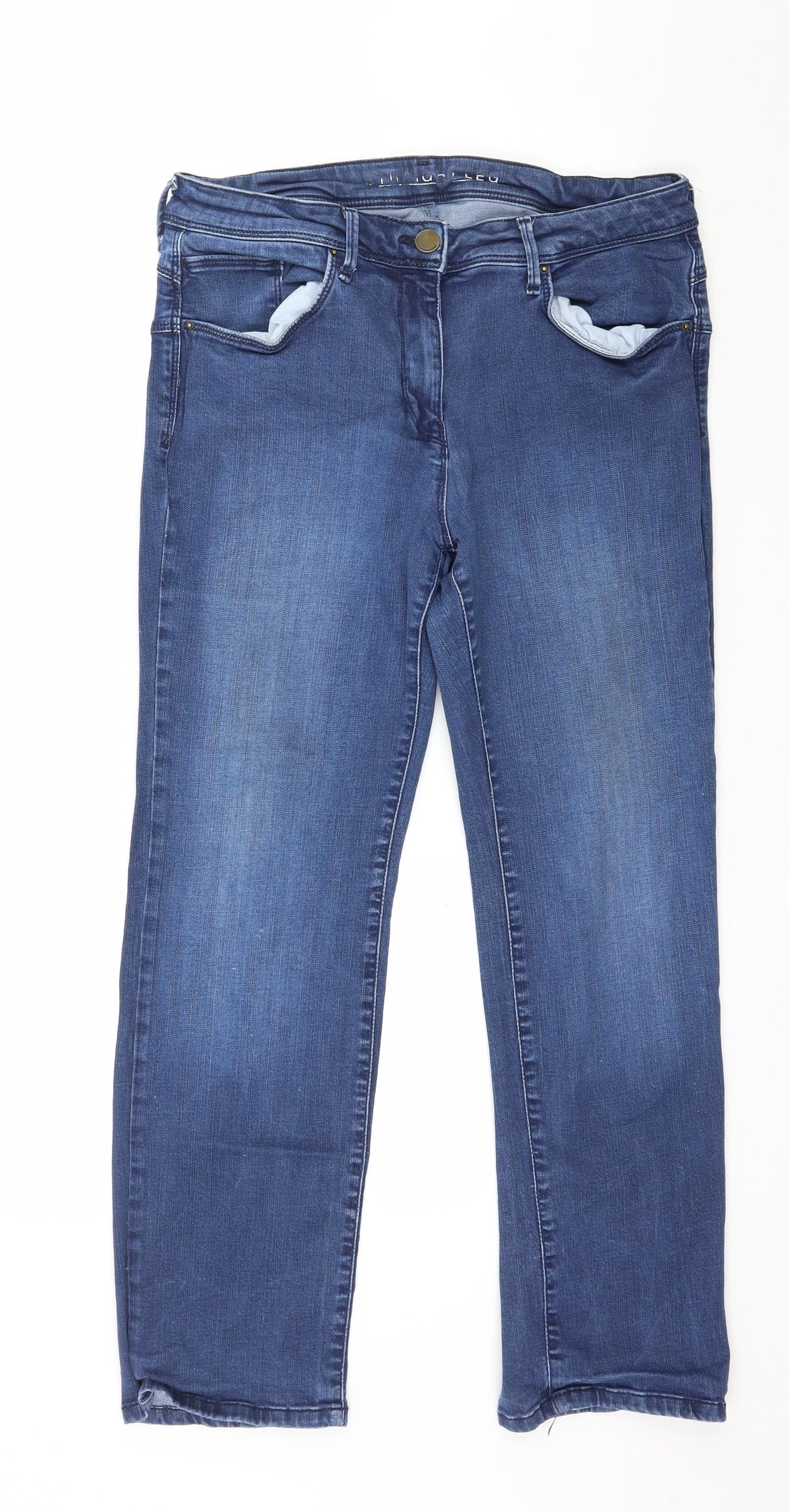 Marks and Spencer Womens Blue  Denim Skinny Jeans Size 16 L27 in