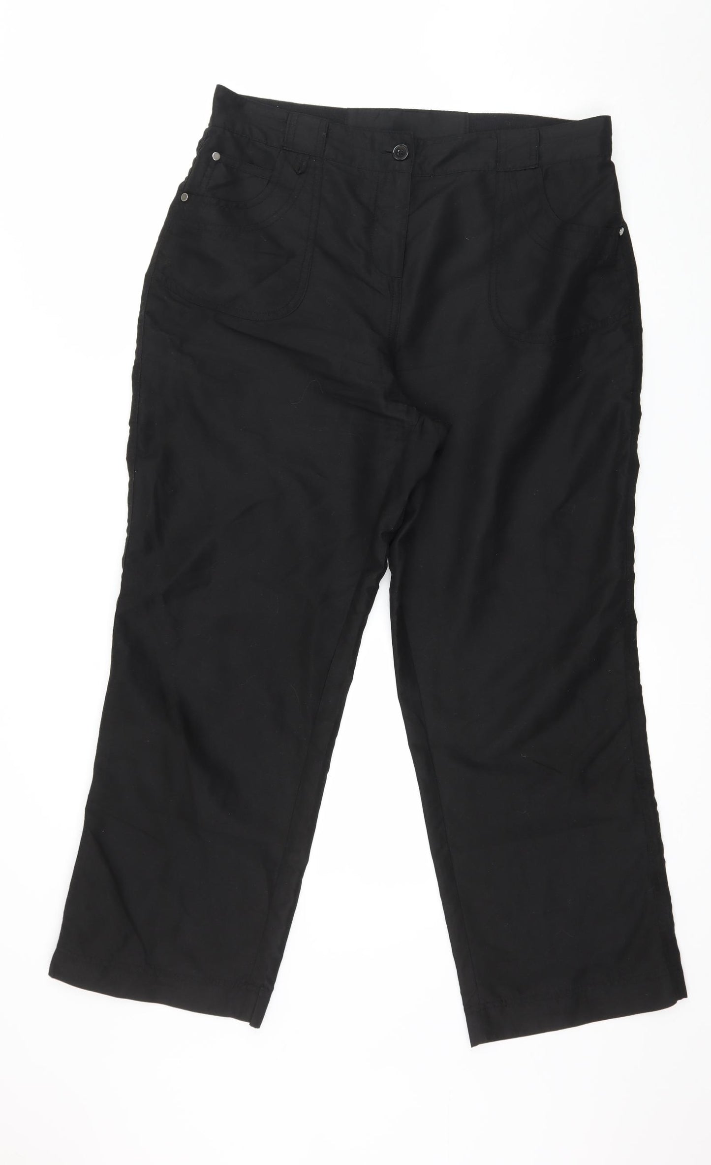 BHS Womens Black   Trousers  Size 14 L27 in