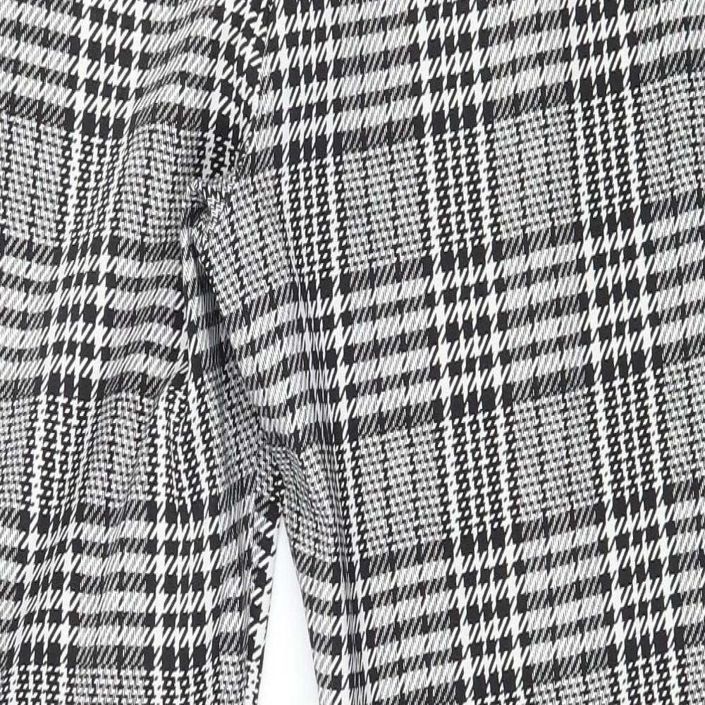Primark Womens Black Houndstooth  Trousers  Size 18 L29 in