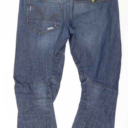 River Island Mens Blue  Denim Straight Jeans Size 36 in L32 in