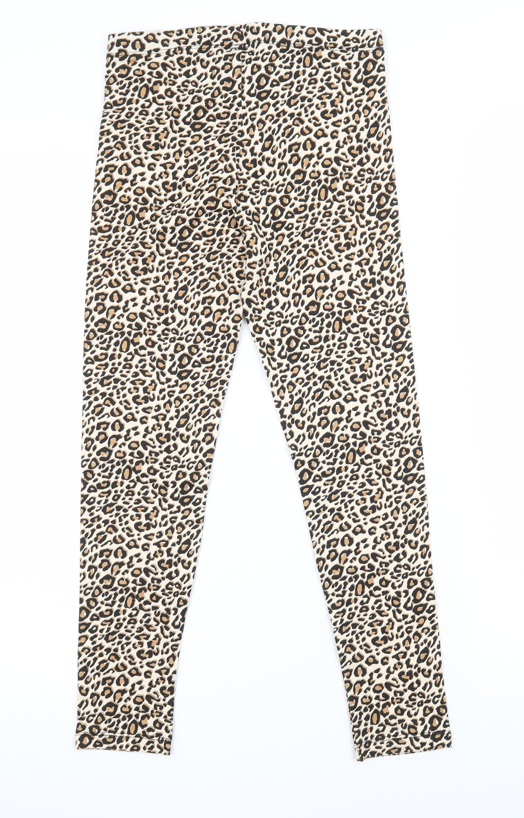 George Girls Beige Animal Print Jersey Jogger Trousers Size 9-10 Years