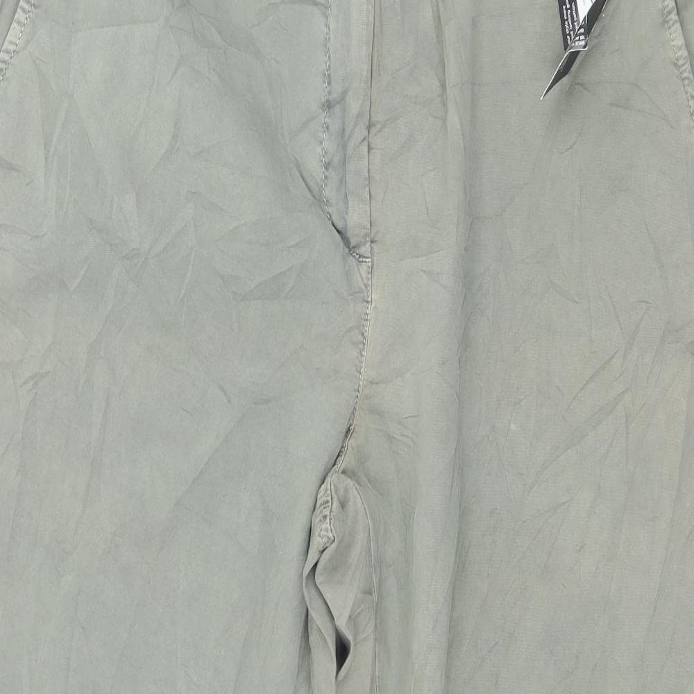 Marks and Spencer Womens Green   Chino Trousers Size 14 L24 in