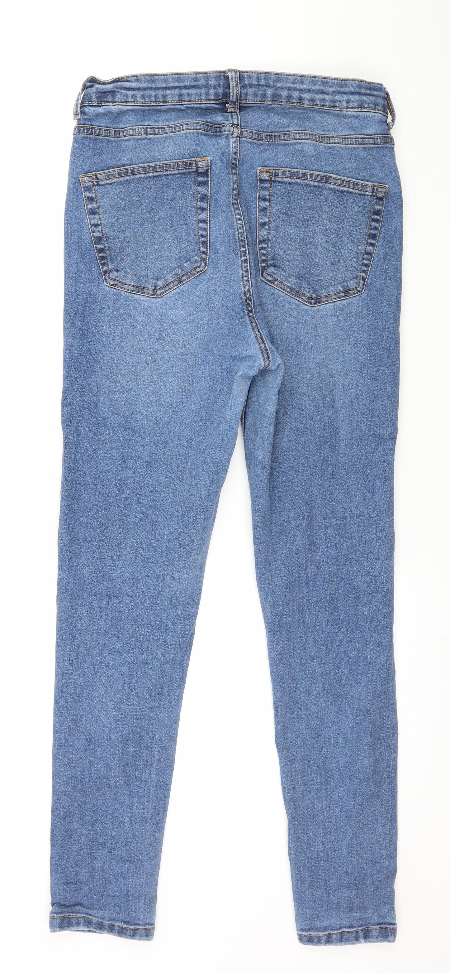 Denim & Co. Womens Blue  Denim Skinny Jeans Size 14 L27 in