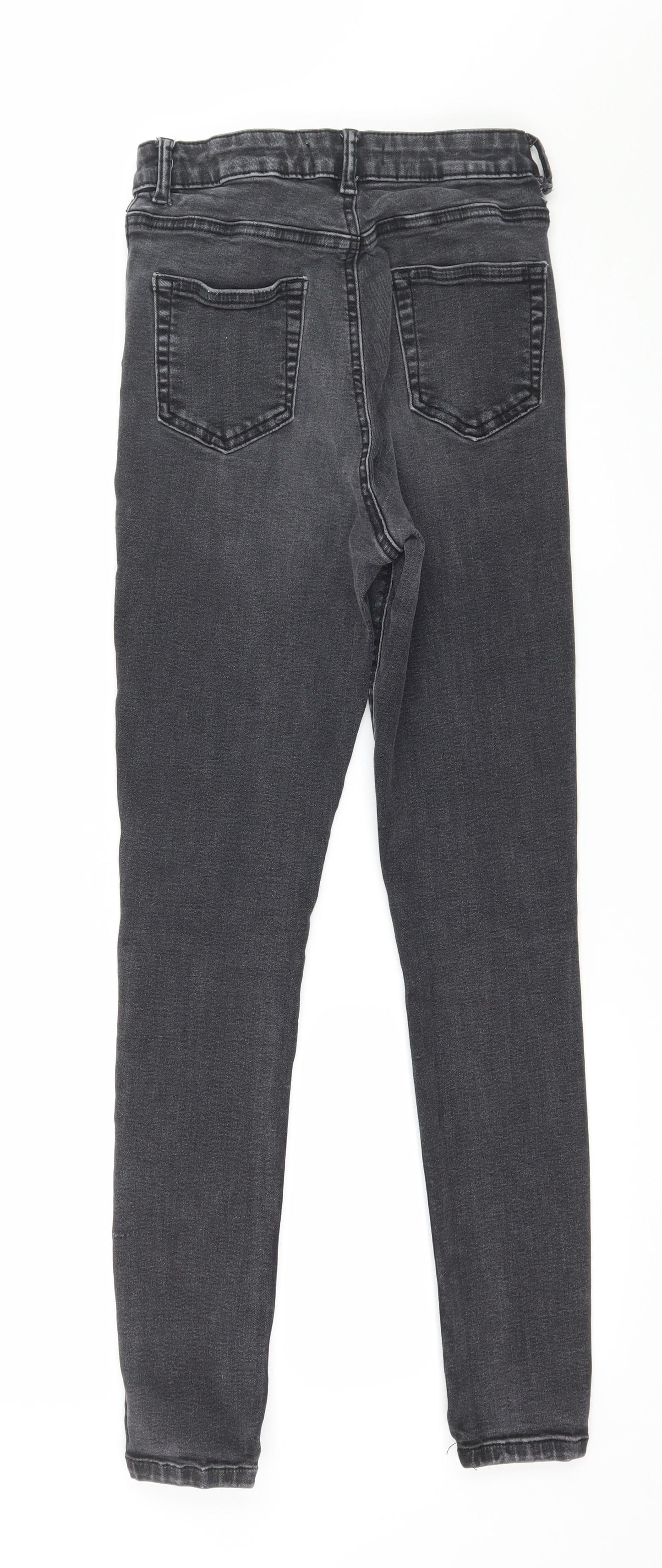 Denim & Co. Womens Grey  Denim Skinny Jeans Size 10 L27 in