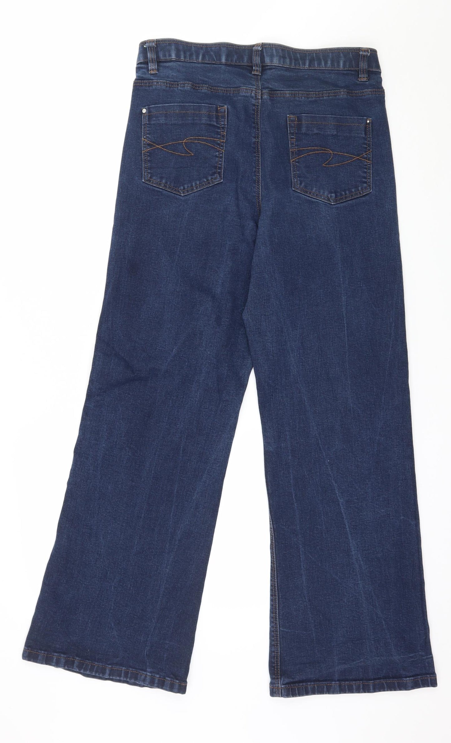 Denim Essentials Womens Blue  Denim Bootcut Jeans Size 14 L28 in