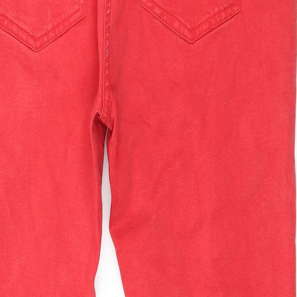 NEXT Womens Red  Denim Skinny Jeans Size 16 L28 in
