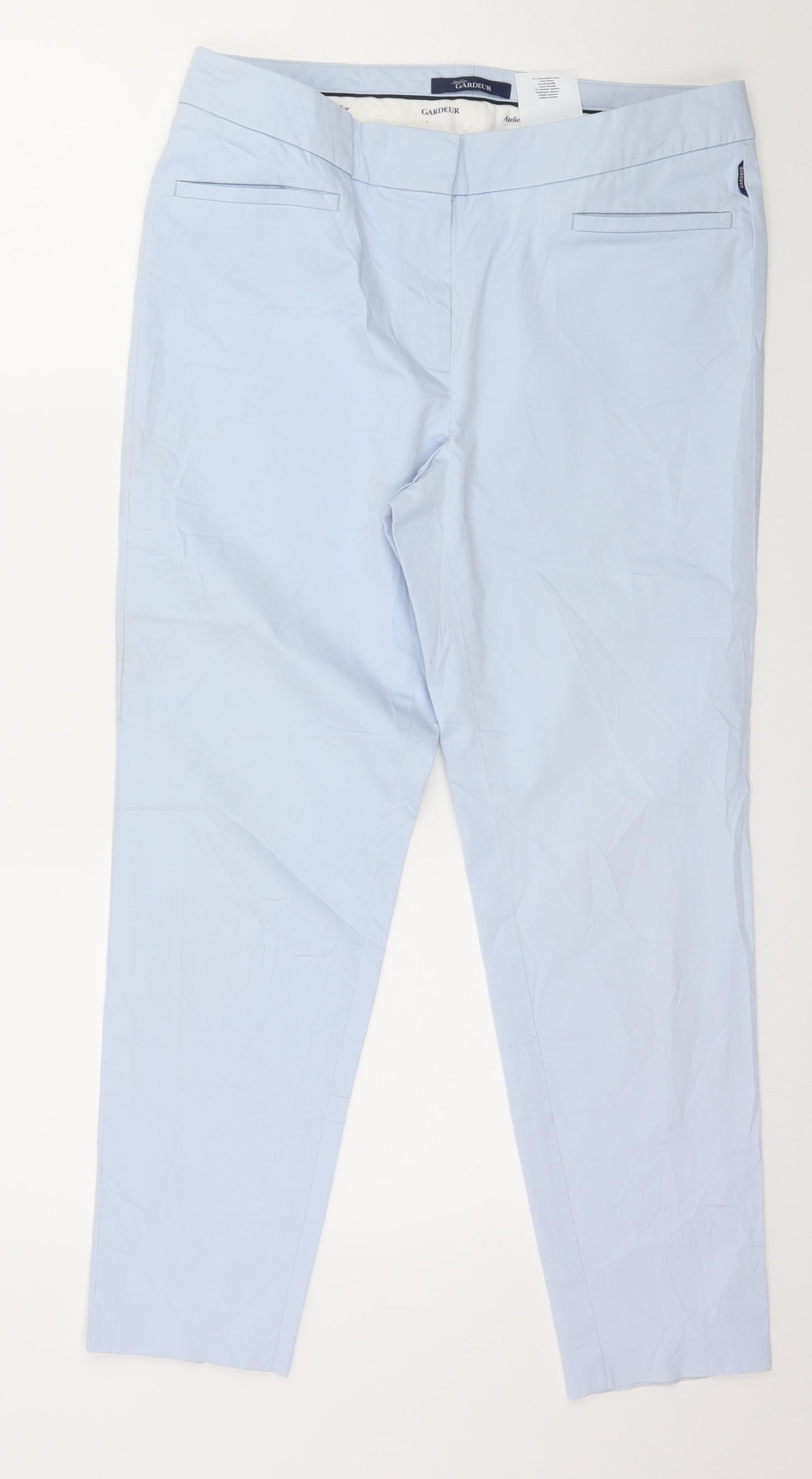 GARDEUR Womens Blue   Chino Trousers Size 14 L26 in