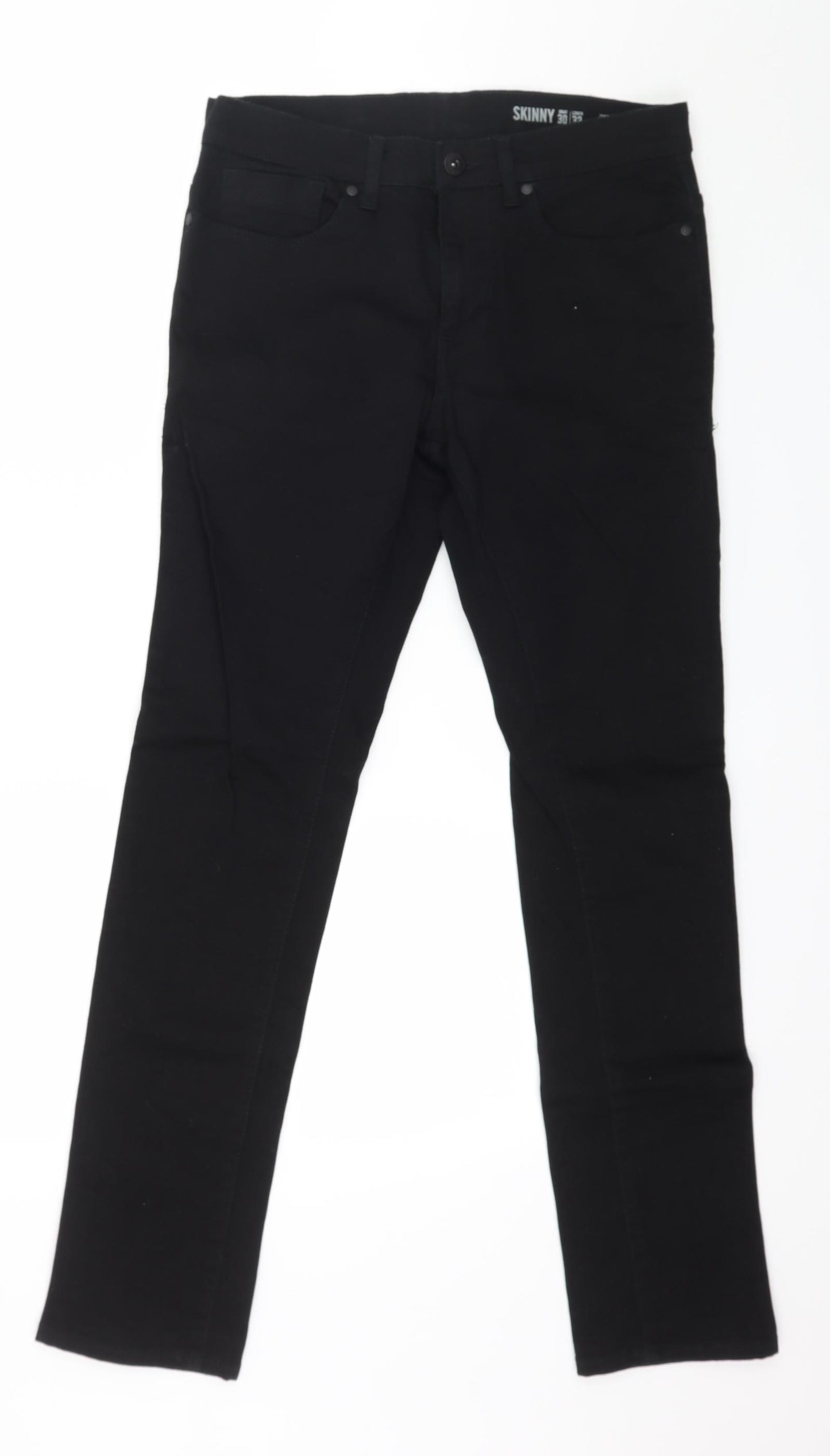 F&F Mens Black  Denim Skinny Jeans Size 30 in L32 in