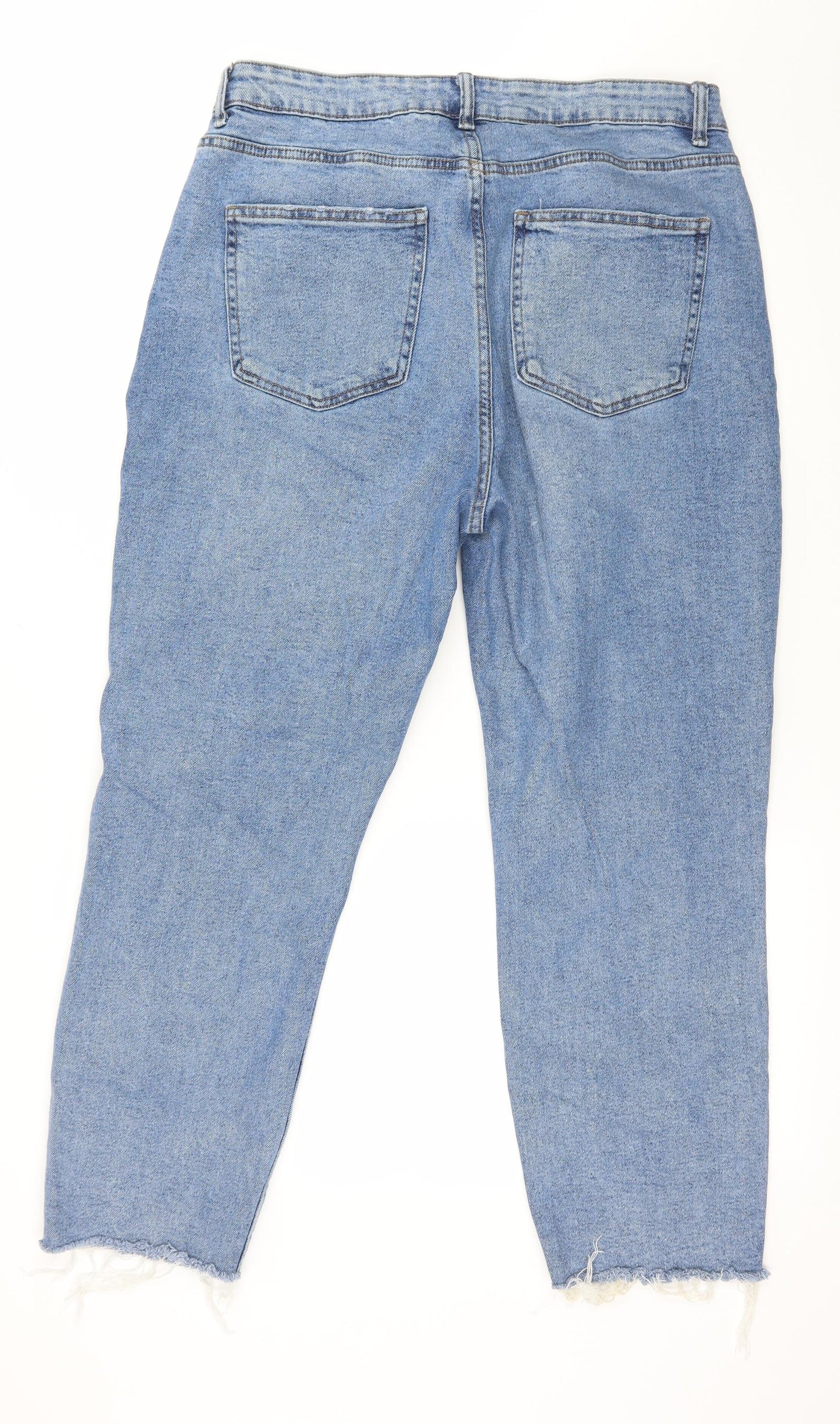 Denim & Co. Womens Blue  Denim Straight Jeans Size 16 L26 in