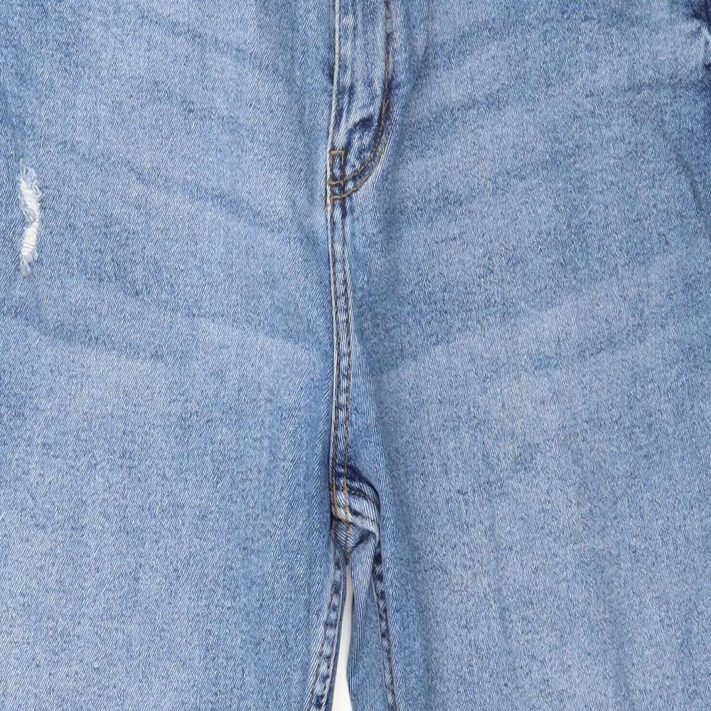 Denim & Co. Womens Blue  Denim Straight Jeans Size 16 L26 in