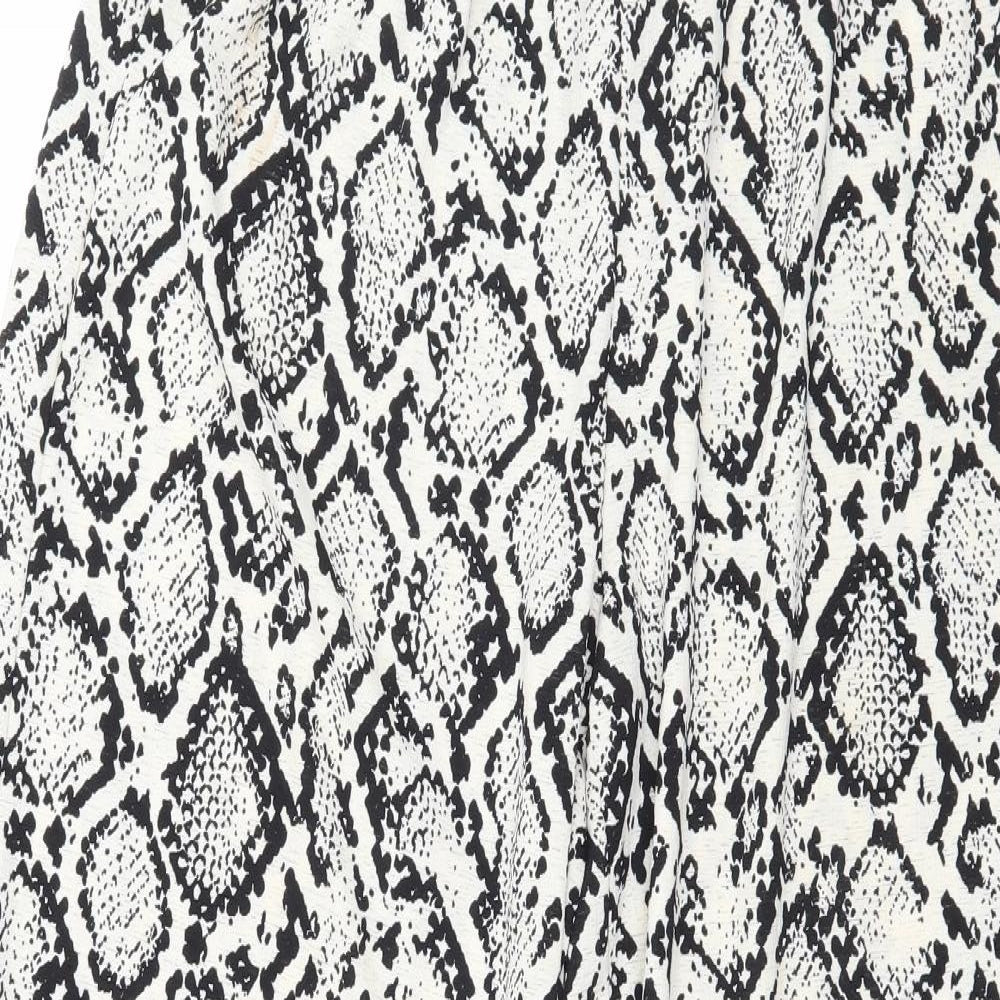 F&F Womens Ivory Animal Print  Trousers  Size 12 L28 in