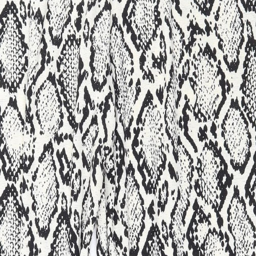 F&F Womens Ivory Animal Print  Trousers  Size 12 L28 in