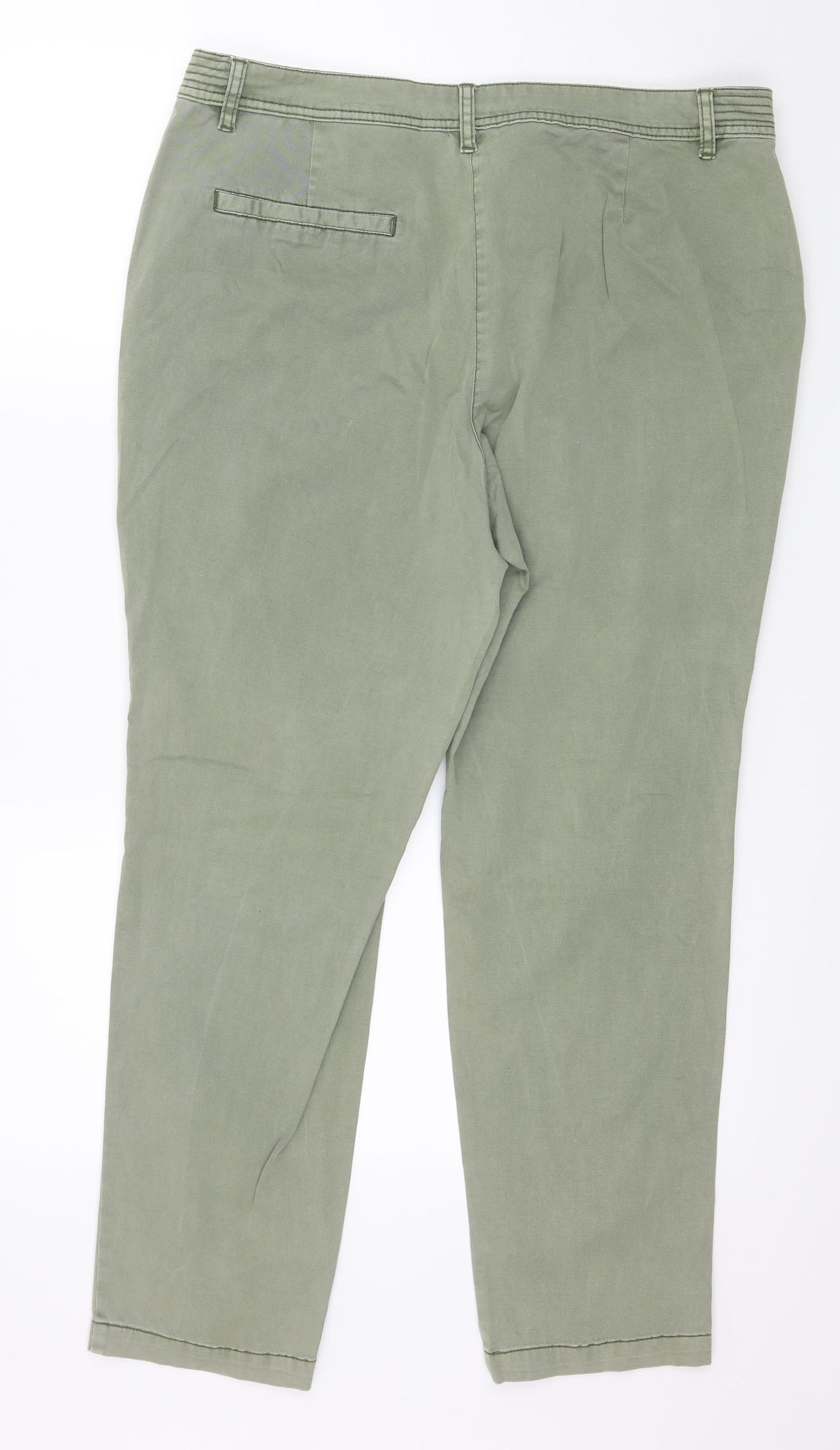 Papaya Womens Green   Chino Trousers Size 16 L27 in