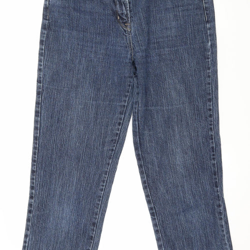 Long Tall Sally Womens Blue  Denim Straight Jeans Size 14 L25 in