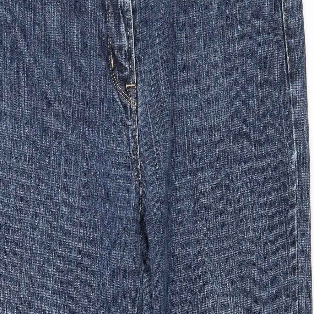 Long Tall Sally Womens Blue  Denim Straight Jeans Size 14 L25 in