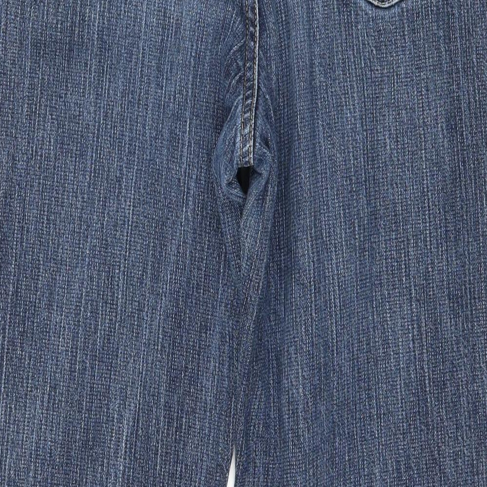 Long Tall Sally Womens Blue  Denim Straight Jeans Size 14 L25 in