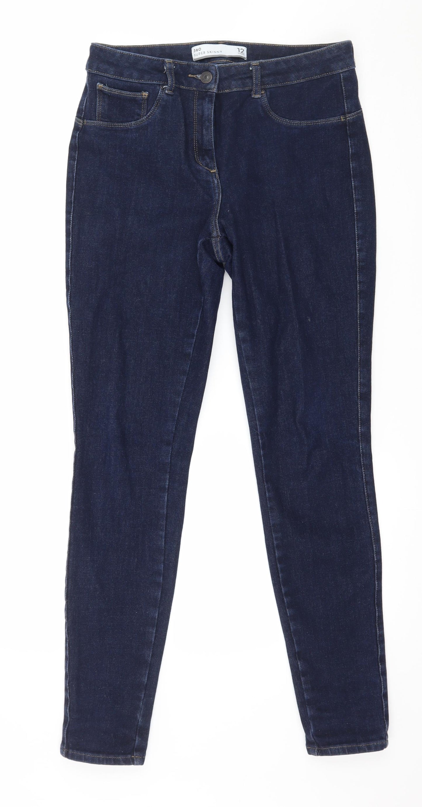 NEXT Womens Blue  Denim Skinny Jeans Size 12 L30 in