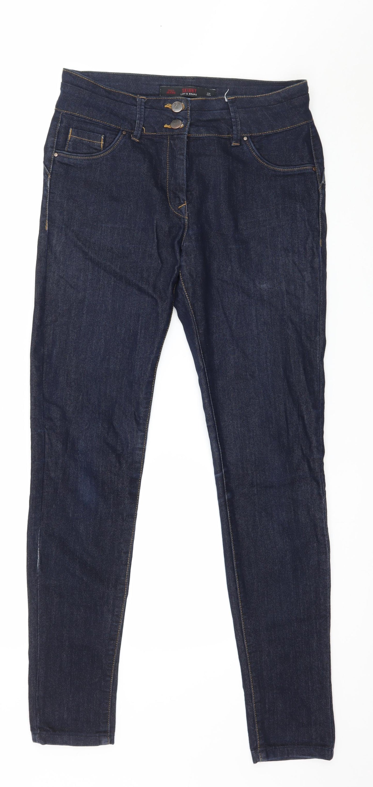 NEXT Womens Blue  Denim Skinny Jeans Size 12 L31 in