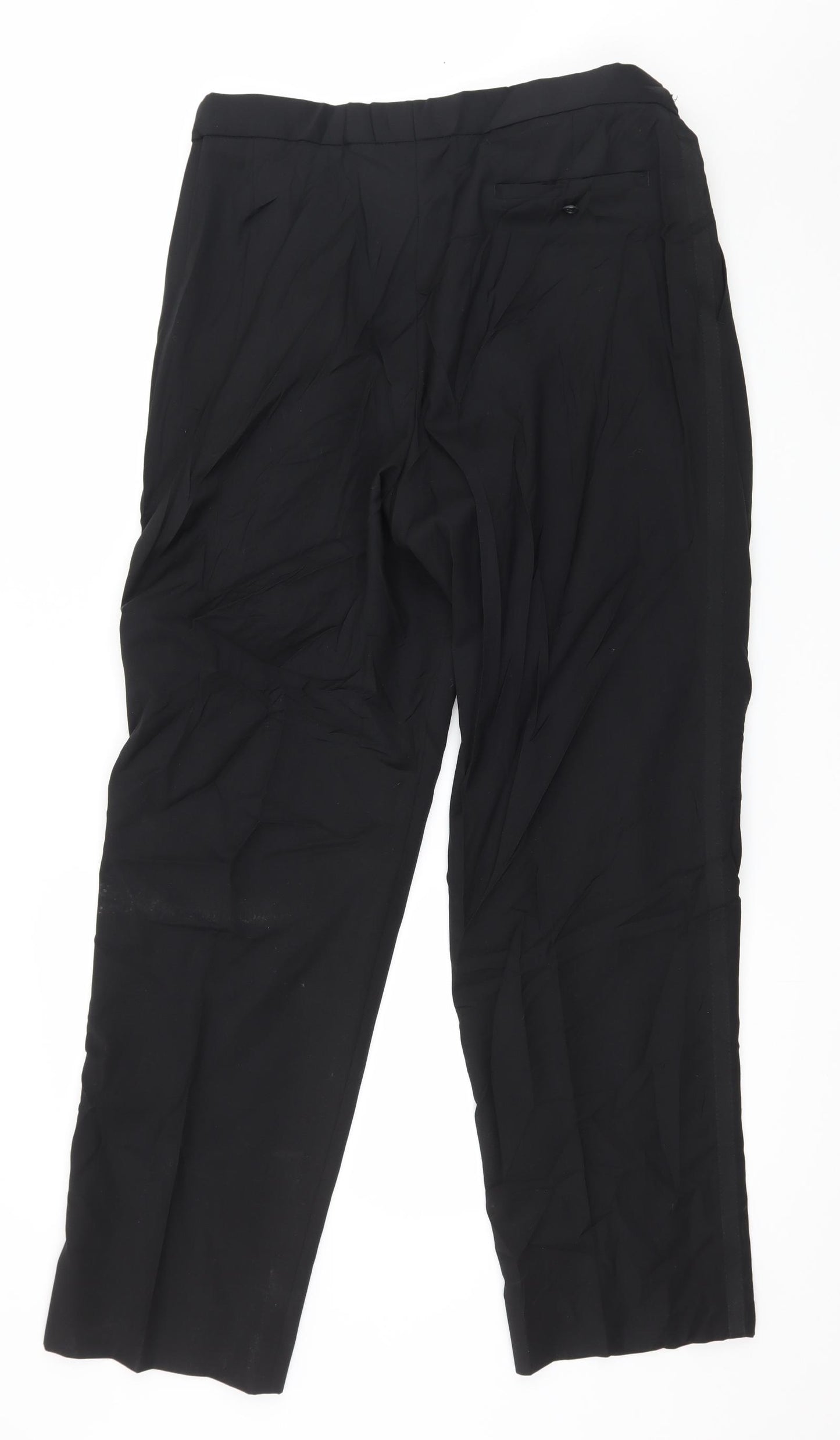 St Michael Mens Black   Trousers  Size 34 in L31 in