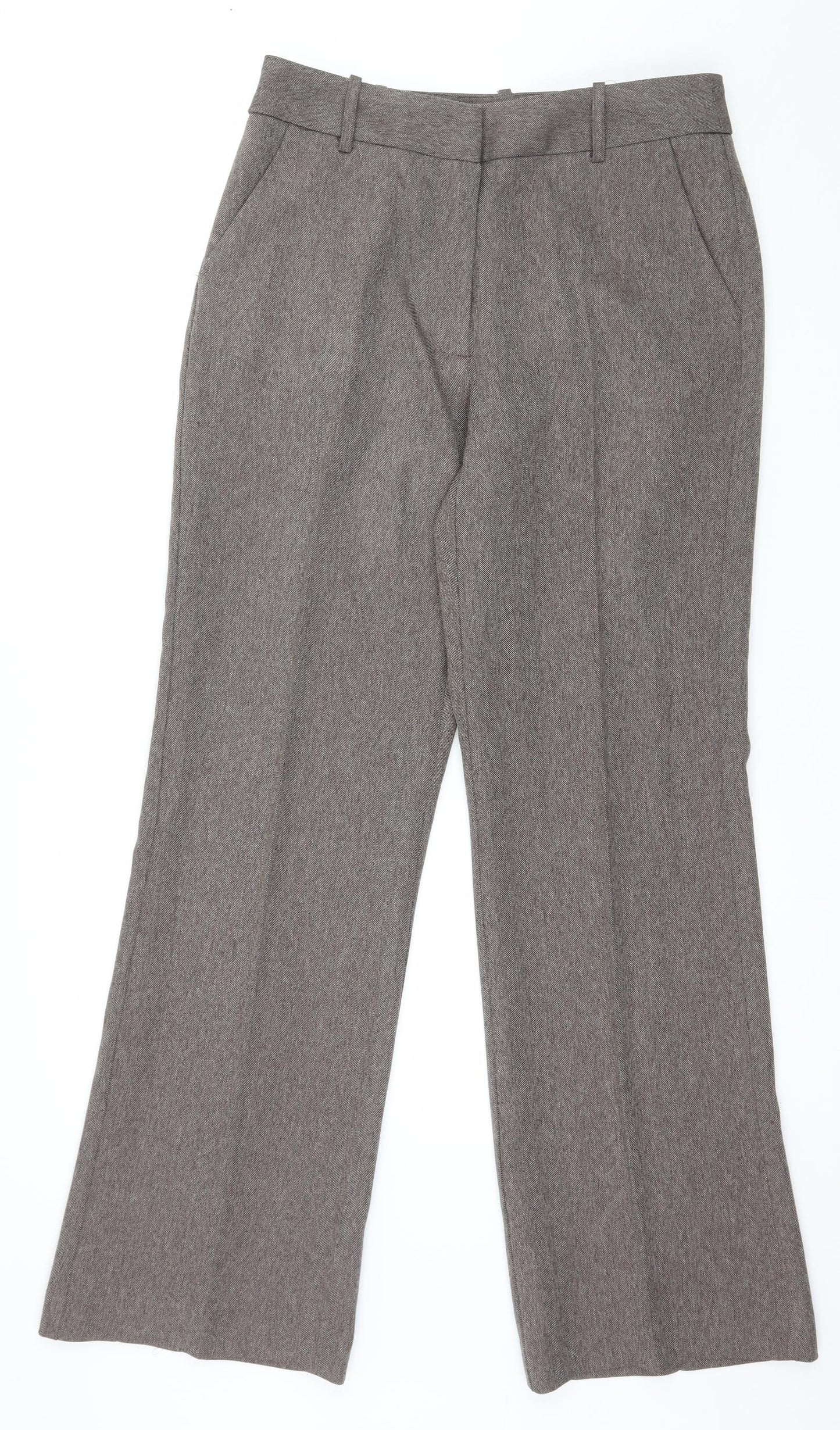 Linea Womens Brown Herringbone  Trousers  Size 10 L31 in