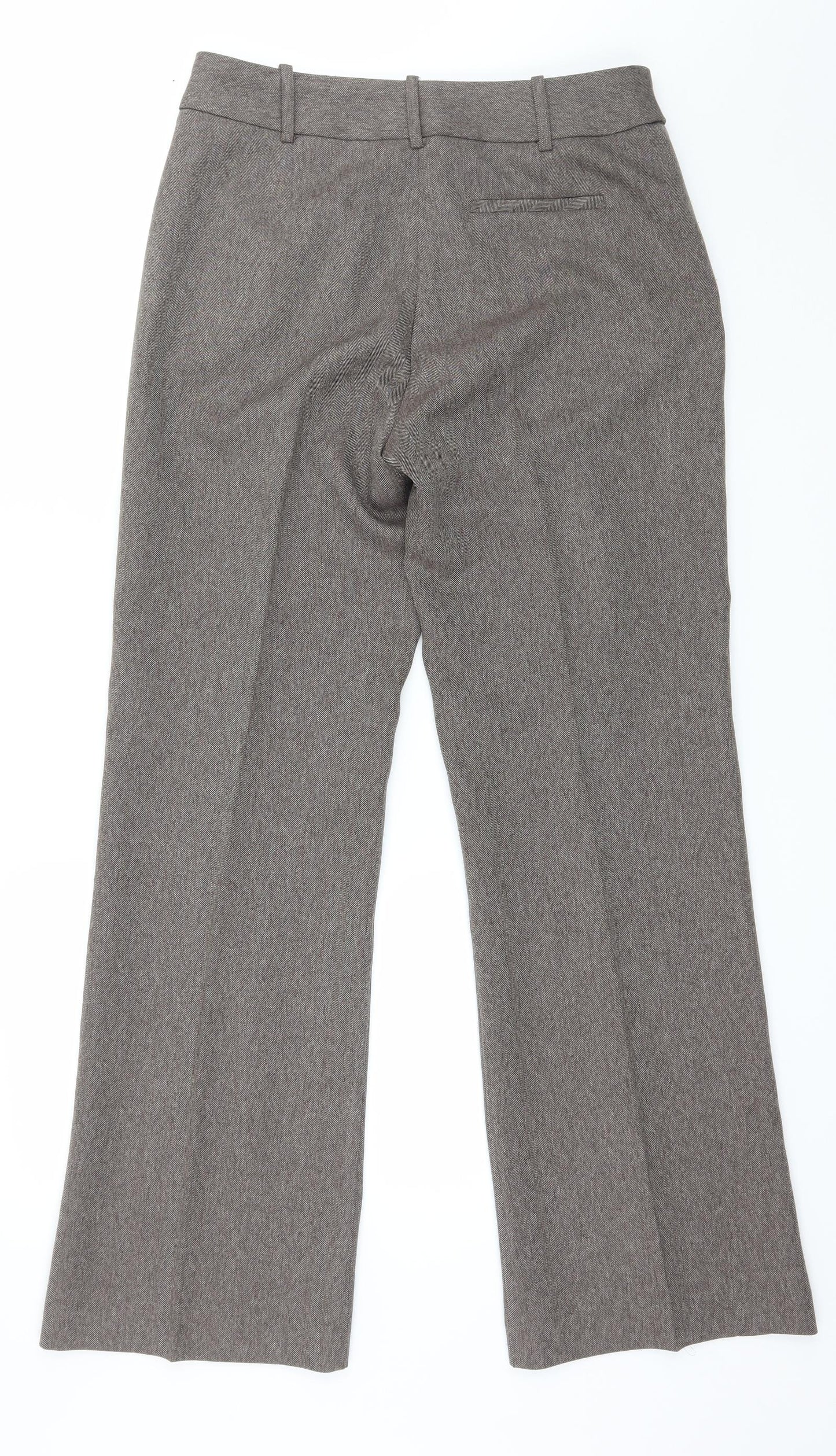 Linea Womens Brown Herringbone  Trousers  Size 10 L31 in