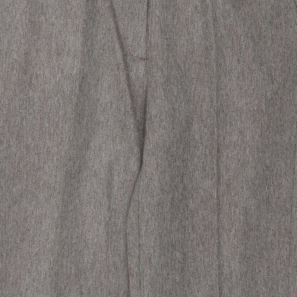 Linea Womens Brown Herringbone  Trousers  Size 10 L31 in