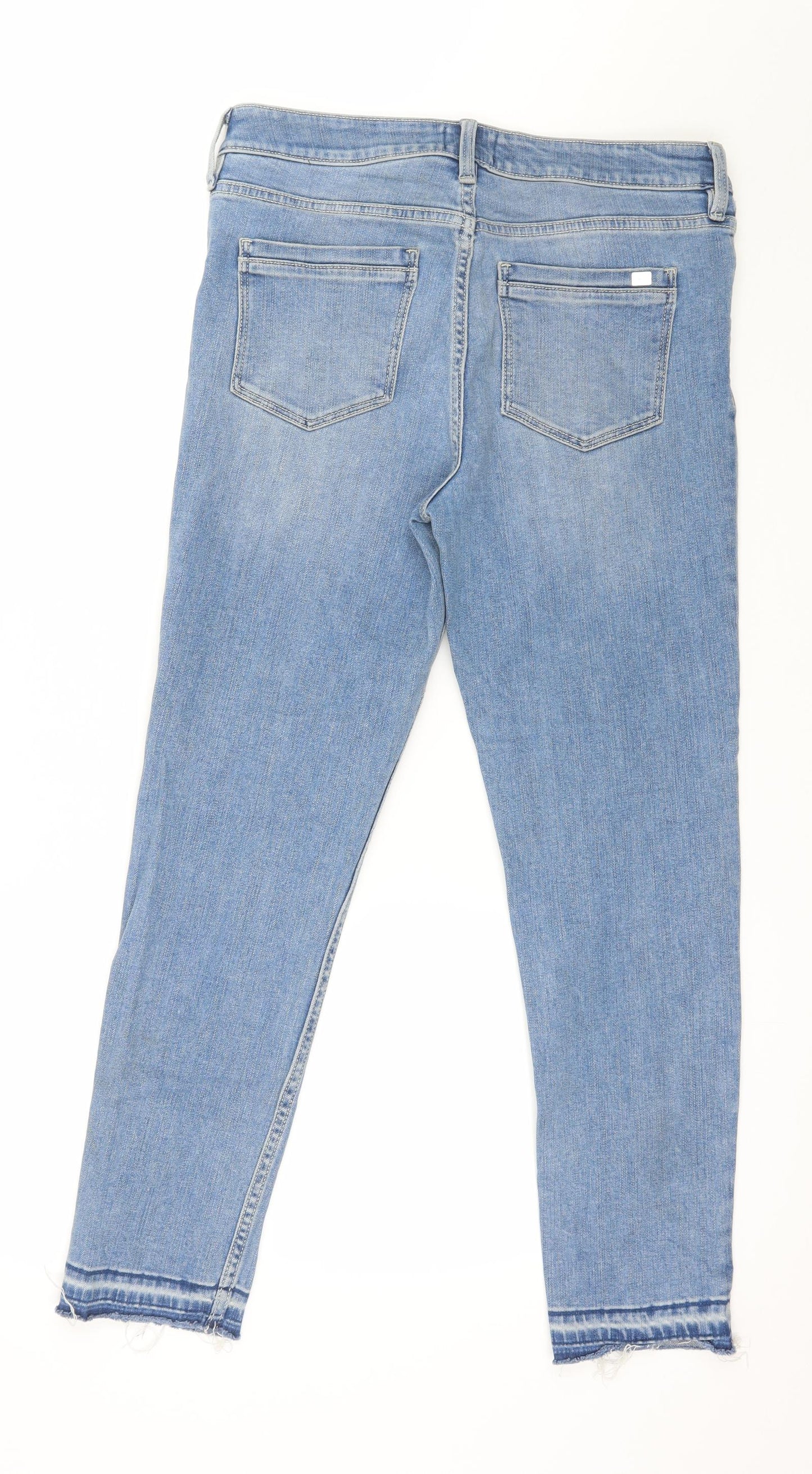 F&F Womens Blue  Denim Straight Jeans Size 10 L27 in