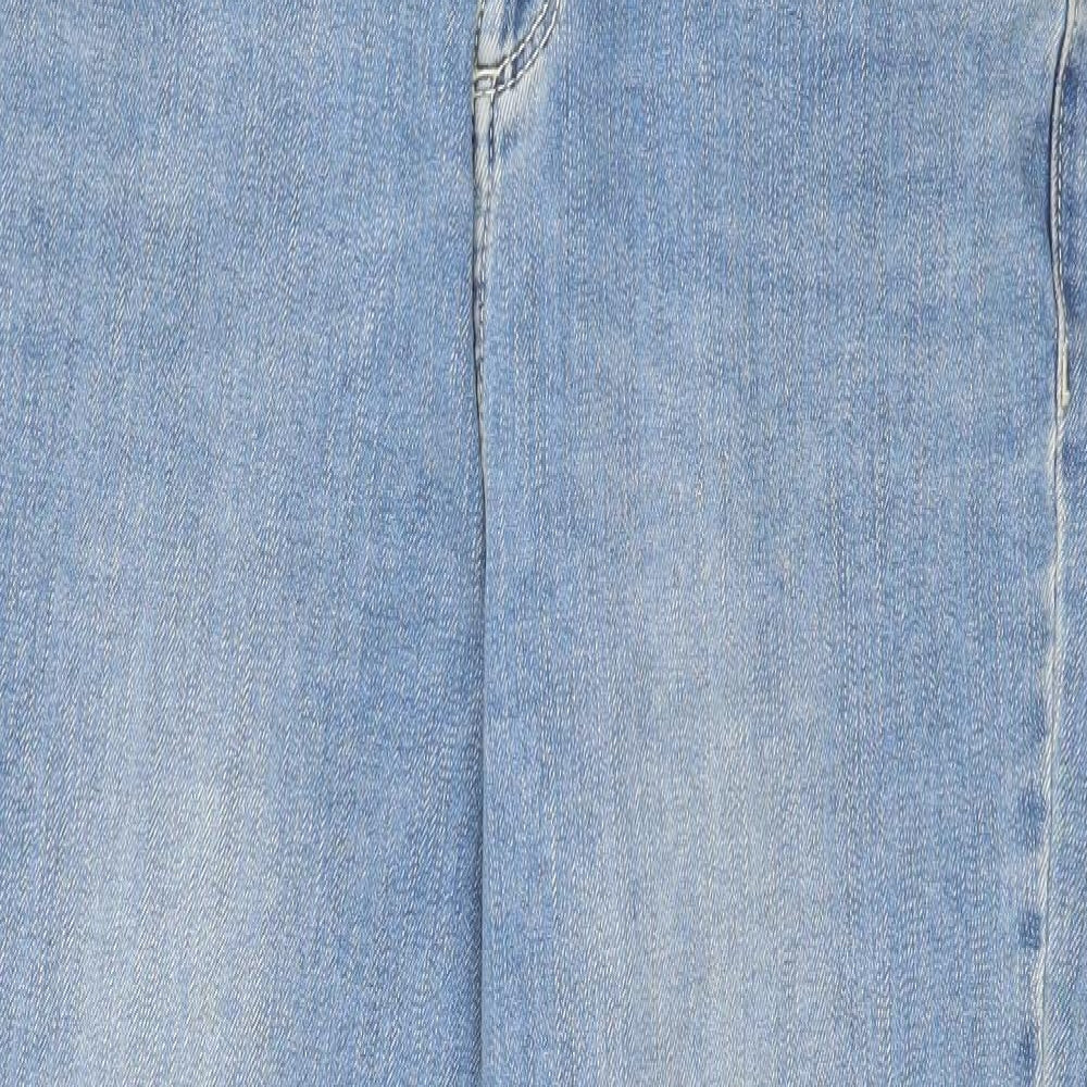 F&F Womens Blue  Denim Straight Jeans Size 10 L27 in