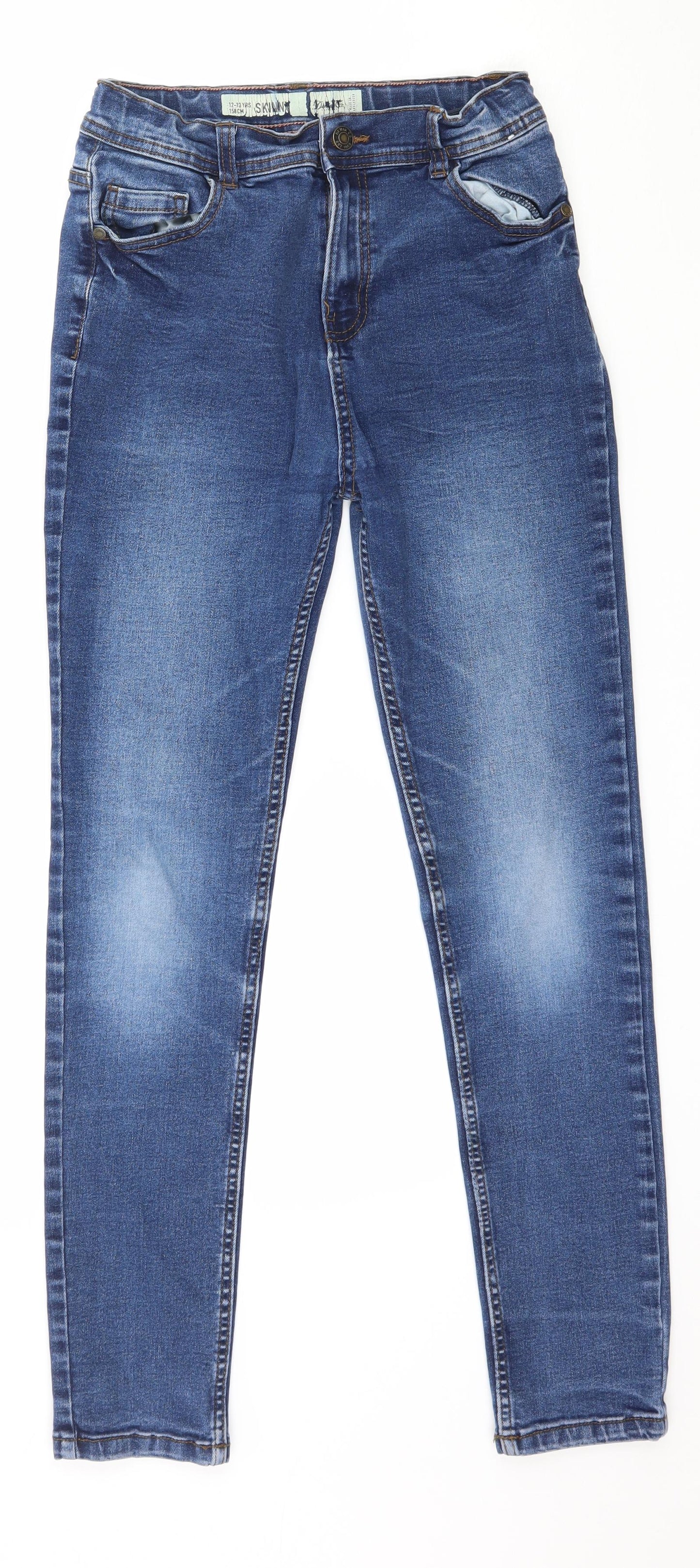 Denim & Co. Boys Blue  Denim Skinny Jeans Size 12-13 Years