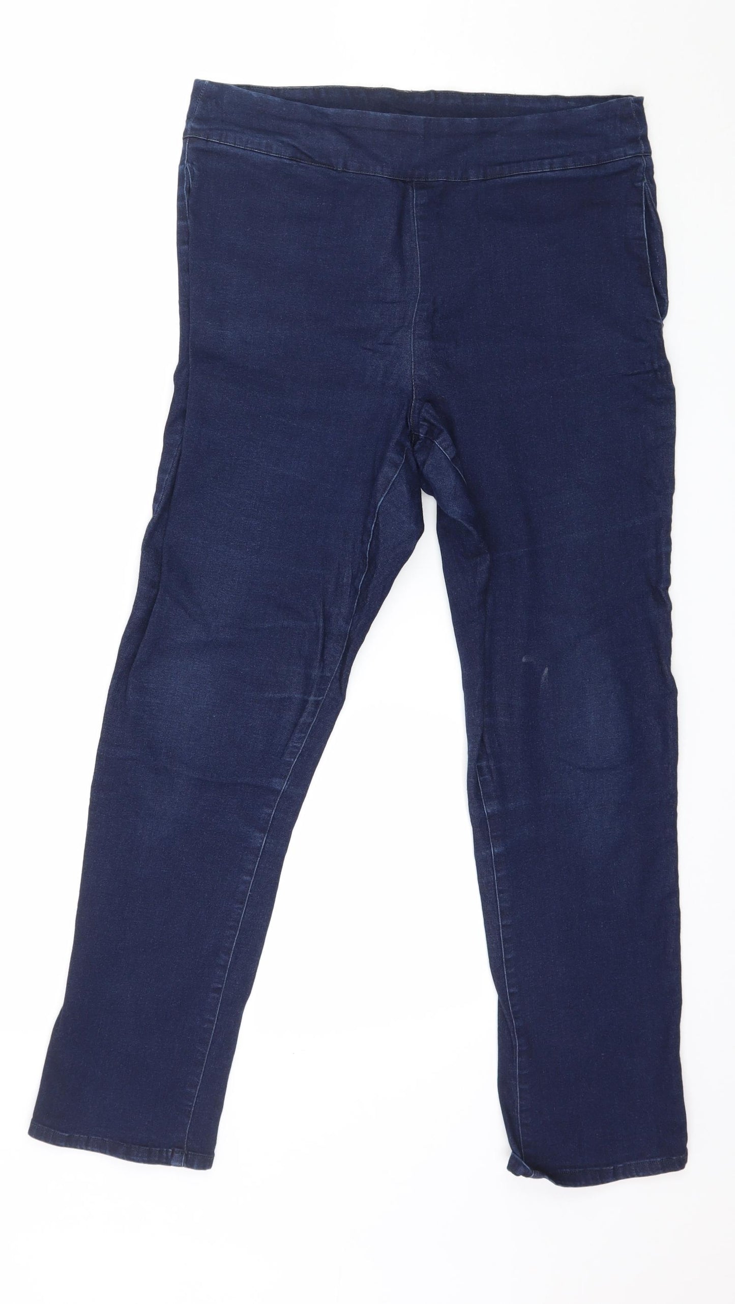 Nina Leonard Womens Blue  Denim Jegging Jeans Size M L26 in