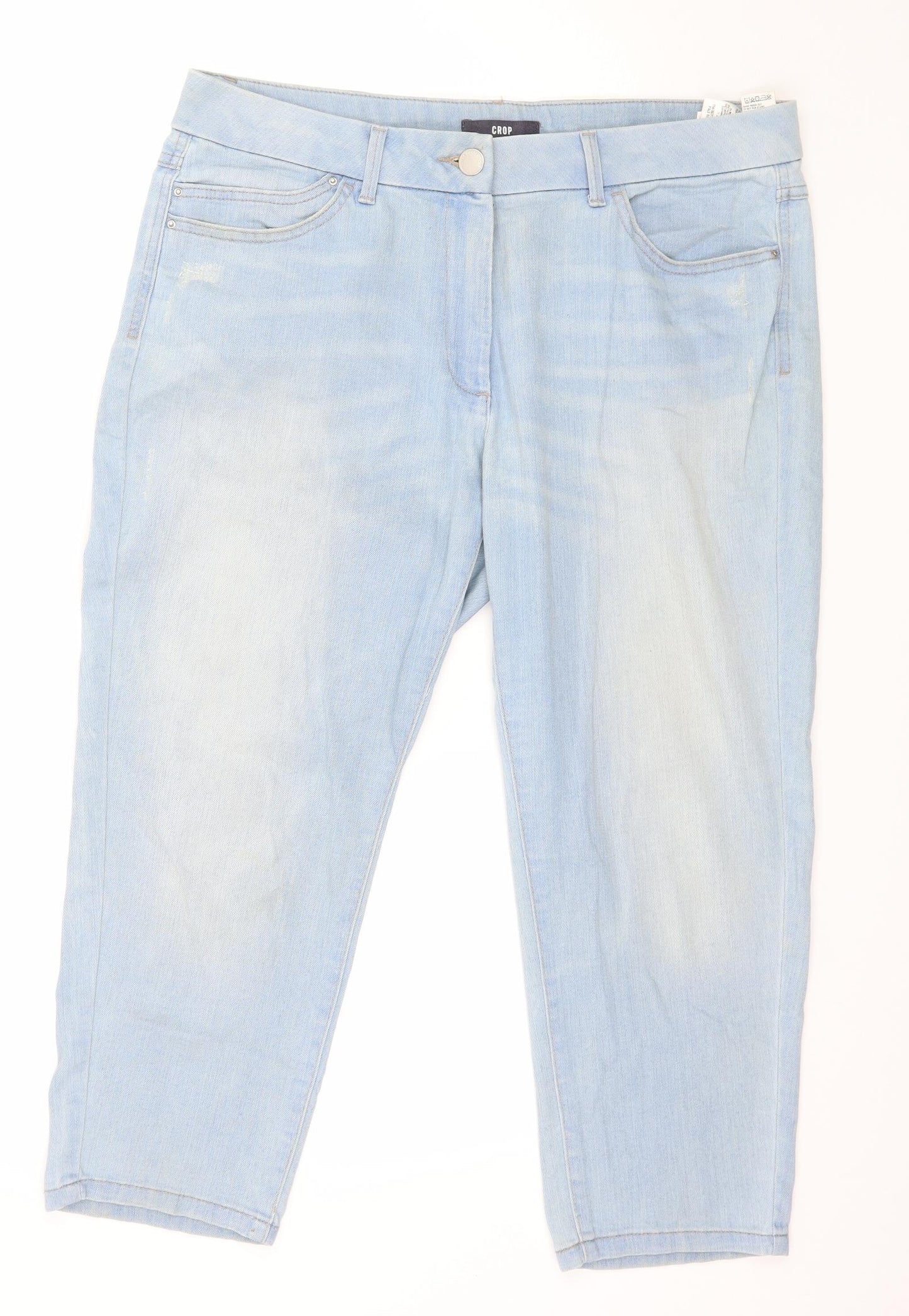 Marks and Spencer Womens Blue  Denim Cropped Jeans Size 16 L24 in